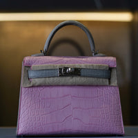 Hermes Mini Kelly Bubblegum Hss Gris Perle Matte Palladium Hardware